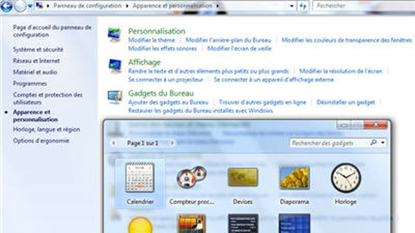Installer des Widgets 