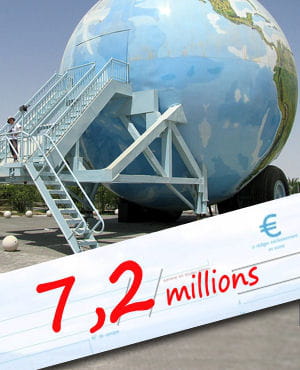 le globe, caravane géante de hamad ben hamdan al nahyane.