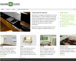la page d'accueil de squareclock