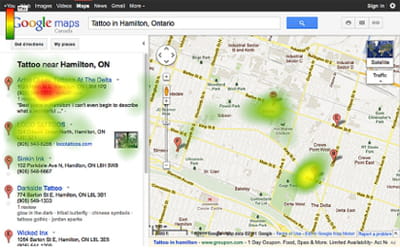 répartition du regard sur une recherche standard