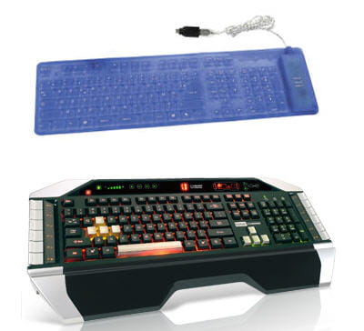 saitek cyborg keyboard et clavier heden souple bleu