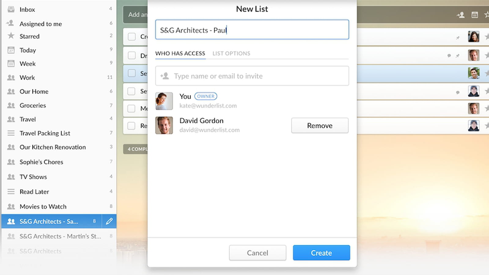 Wunderlist Pro