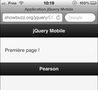 figure 1.2 - la première page sur un iphone. 