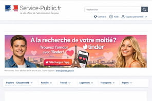 Des publicit&eacute;s Tinder arrivent sur servicepublic.fr pour relancer la natalit&eacute;