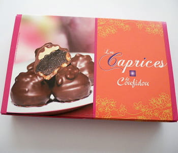 le caprice de coufidou est une coquille de nougatine remplie de crème de