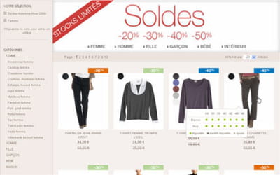rubrique 'soldes' du site cyrillus.fr