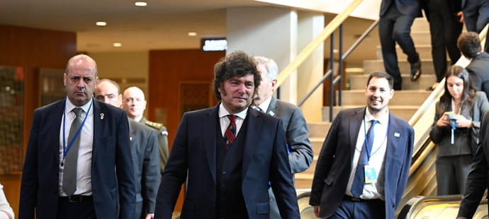 Le pr&eacute;sident argentin Javier Milei en visite &agrave; Paris