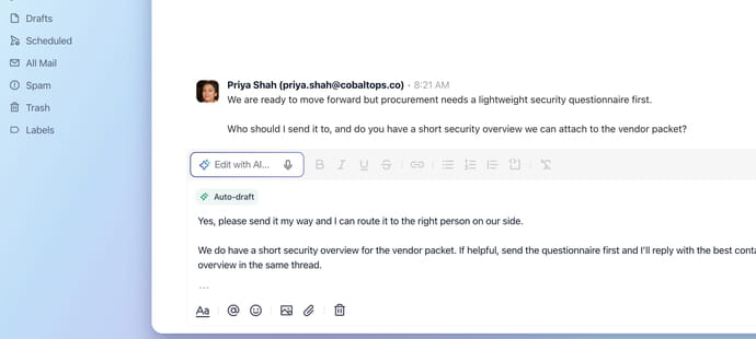 Upstream l&egrave;ve 3&nbsp;millions de dollars pour son IA qui se connecte &agrave; Gmail