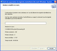 l'utilitaire de microsoft pour nettoyer windows une fois infecté par un virus