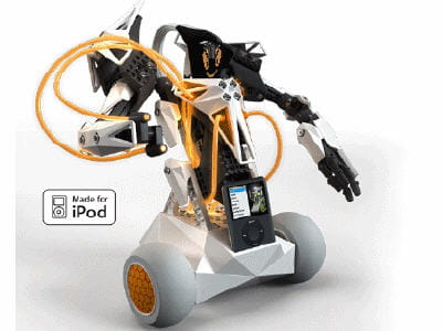 une fois branché, le robot, comme l'ipod sont dirigeable à la voix
