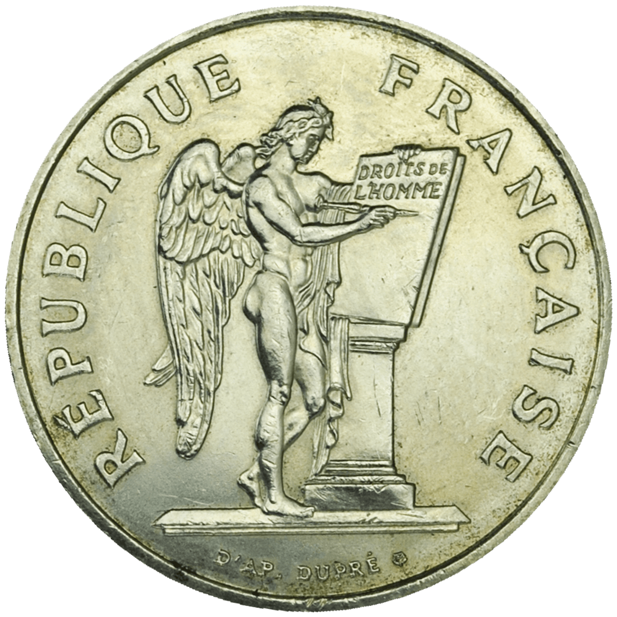 Valeur Pièce De 100 Francs Argent 1989 Une 100 francs droits de l'homme