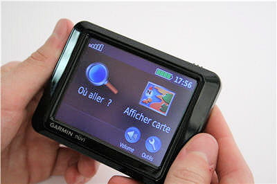 l'interface de démarrage du gps