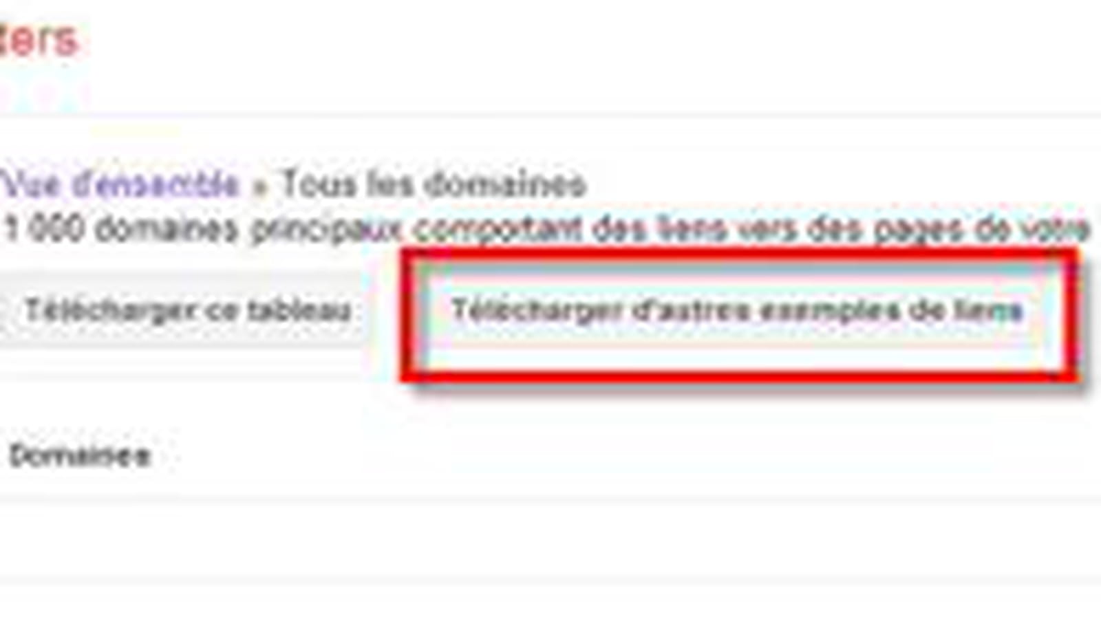 Nouvelle liste de backlinks