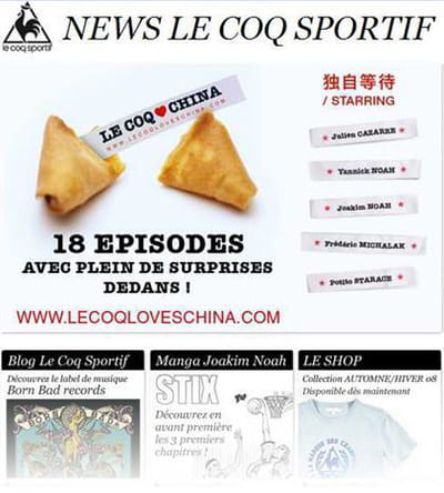 mailing 'le coq loves china' 