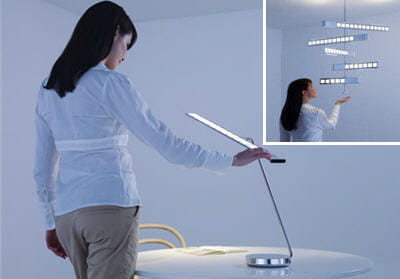 des prototypes pour bureau et pour plafonnier