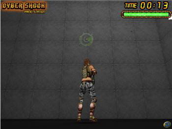 copie d'écran du jeu cybershock - panic station, jouable avec shockwave player.