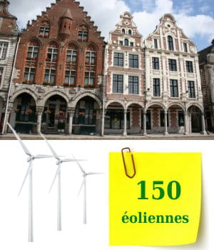 la région nord-pas-de-calais compte 150 éoliennes.