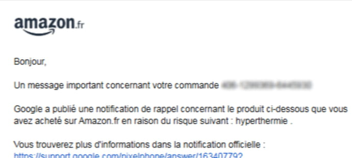 Vous avez achet&eacute; ce t&eacute;l&eacute;phone sur Amazon&nbsp;? Attention la batterie peut prendre feu&nbsp;: une alerte est en cours