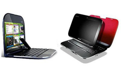 a gauche, le skylight : netbook / smartphone géant et à droite, le u1 :
