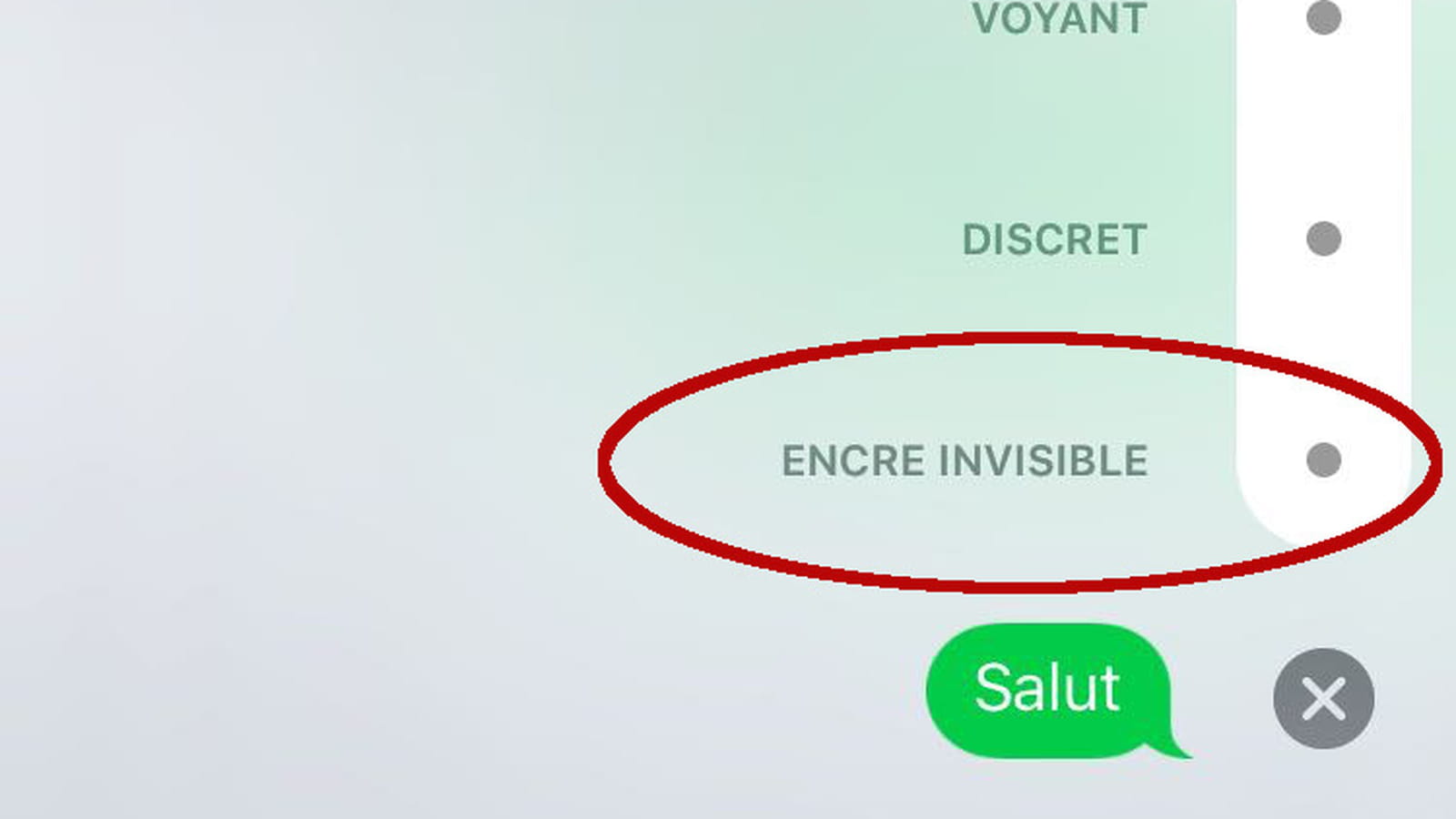 Envoyer encre invisible