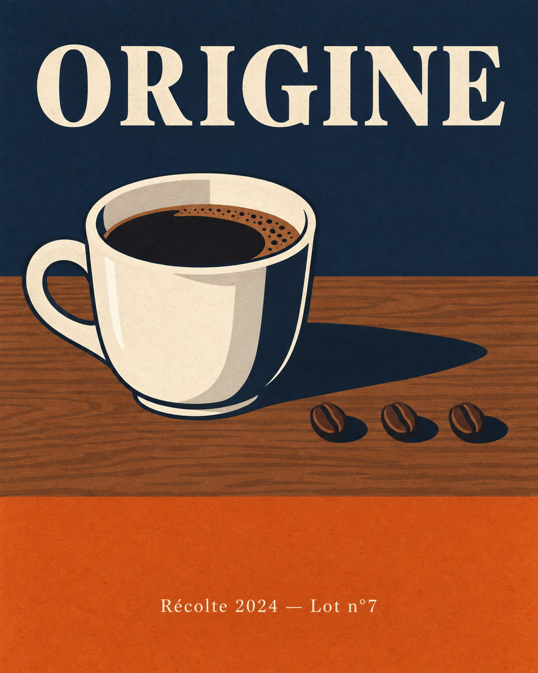 Affiche publicitaire pour un café générée par GPT Image