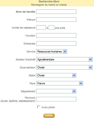 retrouver d'anciens contacts professionnels