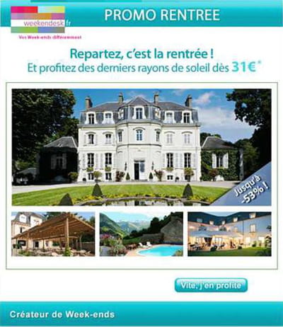 camapagne weekendesk 'repartez c''est la rentrée'