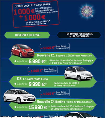 la campagne citröen 'qui veut gagner des millions'