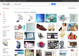 capture d'écran du moteur 'images' de google.fr