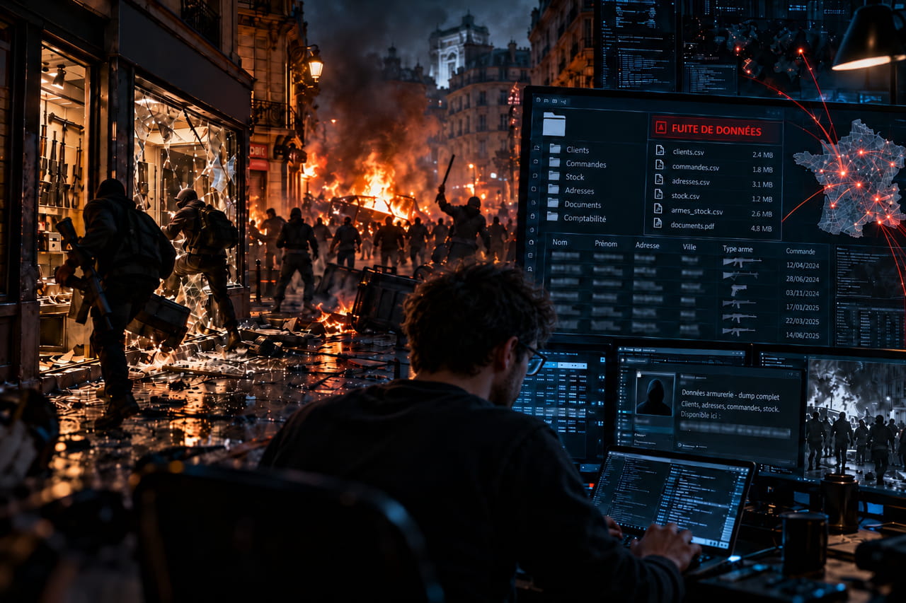 Violences du 17 octobre : les cybercriminels participent en piratant deux armureries