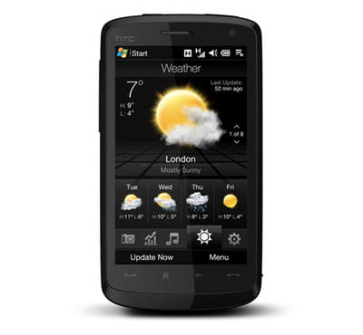 les services d'affichage météo sur le htc touch hd