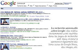 une page de résultats de google